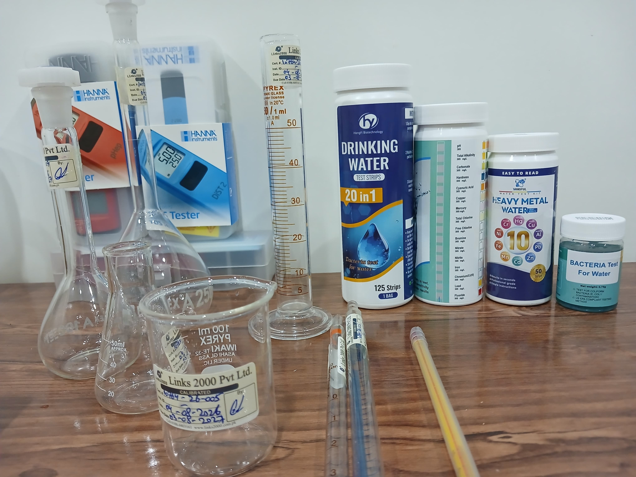 Water screening test kits